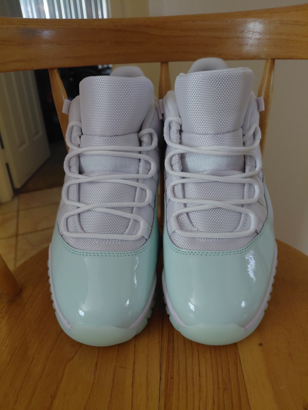 Brand NEW Jordan 11's For Women. Mint and Light Gray High-Top Sneakers